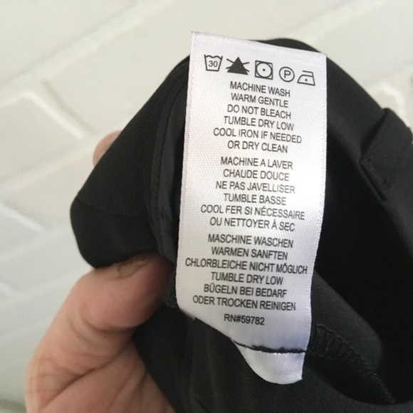 Anthropologie x Adrianna Papell Crop Pants Pull-on Front slit hem Black Sz 4 - Picture 13 of 16